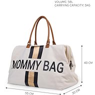 CHILDHOME Mommy Bag Off White / Black Gold - Přebalovací taška