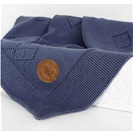 CEBA Deka pletená v dárkovém balení 90 × 90 granátové rozety - Dětská deka