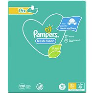 PAMPERS Fresh Clean Baby 15× 80 ks - Dětské vlhčené ubrousky
