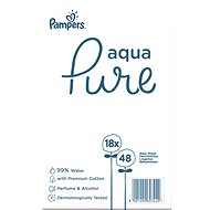 PAMPERS Aqua Pure 18× 48 ks - Dětské vlhčené ubrousky