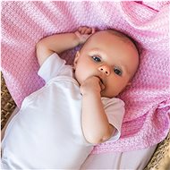 BabyOno bambusová pletená deka 75 × 100 cm, růžová - Dětská deka