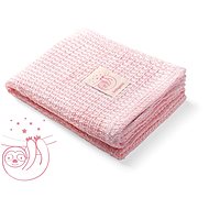 BabyOno bambusová pletená deka 75 × 100 cm, růžová - Dětská deka