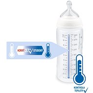 NUK FC+ Lahev s kontrolou teploty 300 ml - bílá - Kojenecká láhev
