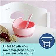 Canpol Babies silikonová miska s přísavkou 300 ml, růžová - Dětská miska