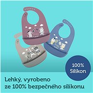 Canpol Babies bryndák silikonový s kapsou Bonjour Paris, růžový - Bryndák
