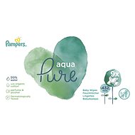 PAMPERS Aqua Pure vlhčené ubrousky 9× 48 ks - Dětské vlhčené ubrousky
