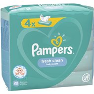 PAMPERS Fresh Clean 4× 52 ks - Dětské vlhčené ubrousky