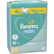 PAMPERS Fresh Clean XXL 4× 80 ks - Dětské vlhčené ubrousky