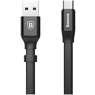 Baseus Nimble Series plochý nabíjecí / datový kabel USB-C 23cm, černá - Datový kabel