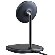 Baseus Swan Magnetic Desktop Bracket Wireless Charger 15W Black - Nabíjecí stojánek