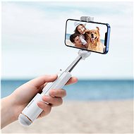 Baseus Mini Bluetooth skládací selfie tyč White - Selfie tyč