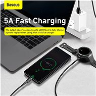 Baseus Cafule Series Data Cable USB to USB-C + Watch Charging Dock for Huawei 1.5m Gray+Black - Datový kabel