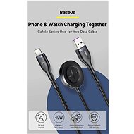 Baseus Cafule Series Data Cable USB to USB-C + Watch Charging Dock for Huawei / Honor 1.5m Gray - Datový kabel