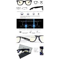 GLASSA Blue Light Blocking Glasses PCG 04, dioptrie: +0.50 černá - Brýle na počítač