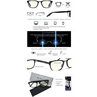GLASSA Blue Light Blocking Glasses PCG 01, dioptrie: +0.50 černá - Brýle na počítač