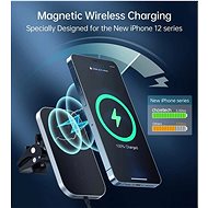 ChoeTech Magnetic Holder Wireless Car Charger 15W Black - Bezdrátová nabíječka
