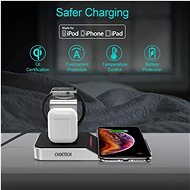 ChoeTech 4 in 1 MFi Wireless Charging Dock for iPhone + Apple Watch + AirPods - Bezdrátová nabíječka