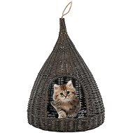 Shumee Týpí pro kočky s poduškou vrba šedý 40 × 60 cm - Pelíšek