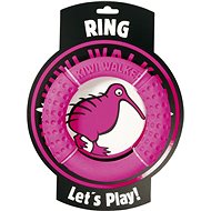 Kiwi Walker Házecí a plovací kruh z TPR pěny, růžová, 18 cm - Hračka pro psy