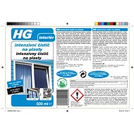 HG Intenzivní čistič na plasty (nátěry a tapety) 500 ml - Čisticí prostředek