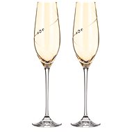 Diamante  na šampaňské Silhouette City Amber s kamínky Swarovski 210ml 2ks - Sklenice na šampaňské