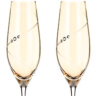 Diamante  na šampaňské Silhouette City Amber s kamínky Swarovski 210ml 2ks - Sklenice na šampaňské