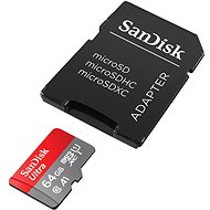 SanDisk MicroSDXC Ultra 64GB + SD adaptér - Paměťová karta