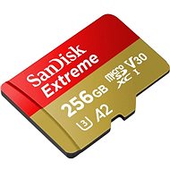 SanDisk MicroSDXC 256GB Extreme + SD adaptér - Paměťová karta