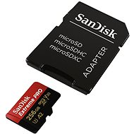 SanDisk MicroSDXC 256GB Extreme Pro + SD adaptér - Paměťová karta