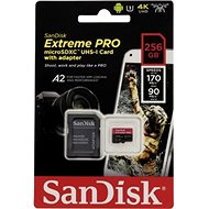 SanDisk MicroSDXC 256GB Extreme Pro + SD adaptér - Paměťová karta
