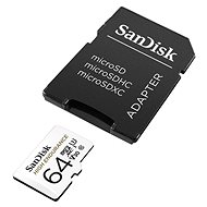 SanDisk MicroSDXC 64GB High Endurance Video U3 V30 + SD adaptér - Paměťová karta
