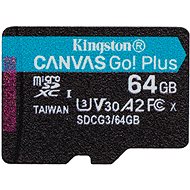 Kingston MicroSDXC 64GB Canvas Go! Plus + SD adaptér - Paměťová karta