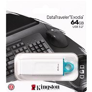 Kingston DataTraveler Exodia 64GB bílo-modrá - Flash disk
