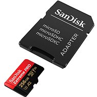 SanDisk microSDXC 256GB Extreme PRO + Rescue PRO Deluxe + SD adaptér - Paměťová karta