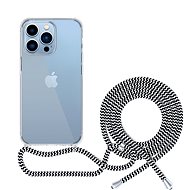 Epico transparentní kryt se šňůrkou pro iPhone 14 Pro - černo-bílá - Kryt na mobil