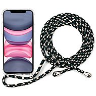 Epico Nake String Case iPhone 11 - bílá transparentní / černo-bílá - Kryt na mobil