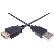 PremiumCord USB 2.0 prodlužovací 0.5m černý - Datový kabel