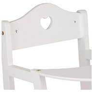 Dřevěná židlička pro panenky bílá - Nábytek pro panenky