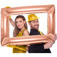 Fóliový balonek - selfie rámeček - fotokoutek - rose gold - 85 x 60 cm - Balonky