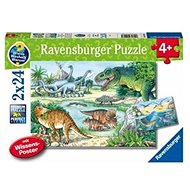 Ravensburger 051281 Dinosauři 2x24 dílků  - Puzzle