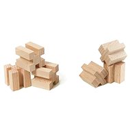 Dřevěná stavebnice Troxi - Sada 46 dílů - Stavebnice
