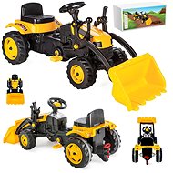 Traktor šlapací s přední lžící žlutý - Šlapací traktor