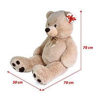 Rappa Velký plyšový medvěd Luďa 120 cm - Plyšový medvěd