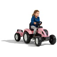 Falk šlapací traktor 1058AB Pink Country Star s přívěsem - růžový - Šlapací traktor