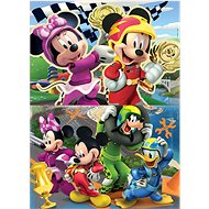 Educa Dřevěné puzzle Mickey, Minnie a závodníci 2x16 dílků - Puzzle