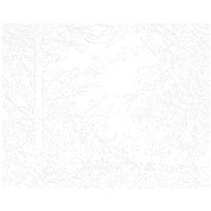 Malování podle čísel - Jeleni v lese, 40x50 cm, bez rámu a bez vypnutí plátna - Malování podle čísel