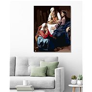 Malování podle čísel - Kristus u Marie a Marty (J. Vermeer), 40x50 cm, bez rámu a bez vypnutí plátna - Malování podle čísel