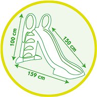 Smoby Skluzavka KS 150cm s vlhčením tyrkysová a zelená - Skluzavka
