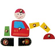 Woody Deska s přibíjecími tvary Auta - Didaktická hračka