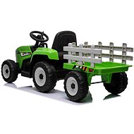 Traktor Workers s vlečkou, zelený - Dětský elektrický traktor